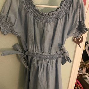Denim girls dress Size 4. Worn twice